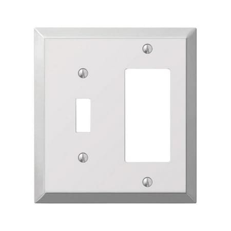 Livewire 161TR 1 Toggle-1 Rocker Combo Polished Chrome Stamped Steel Wall Plate LI149630